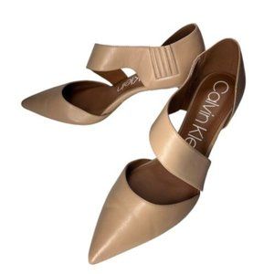 Calvin Klein - Womens GELLA D'Orsay Beige Pump Heels Size 11